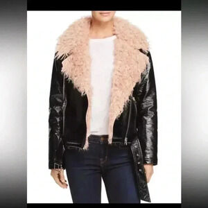 Sunset + Spring Faux Leather Moto Jacket